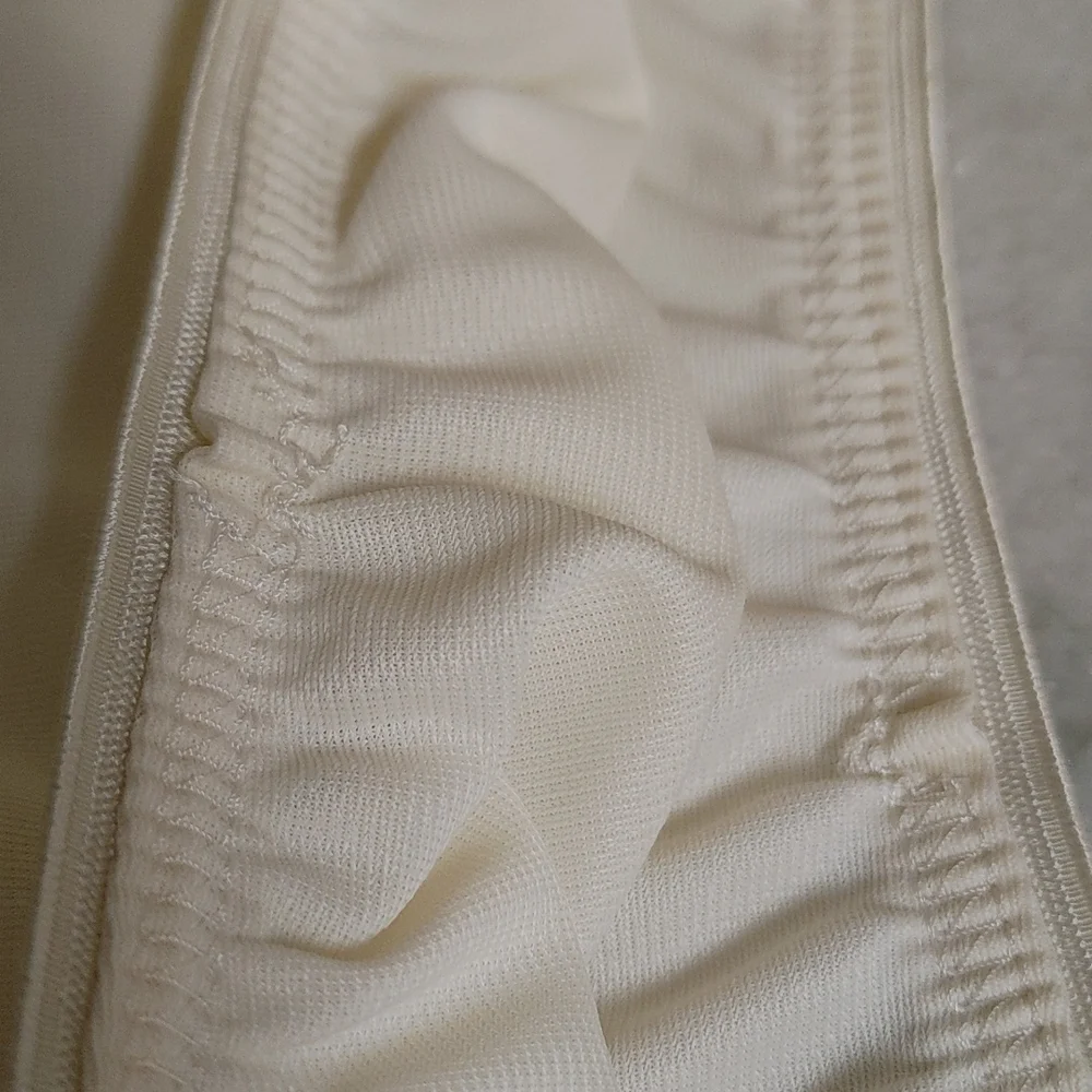 Vintage Long Straight Half Slip with Slit - Picture 7 of 7
